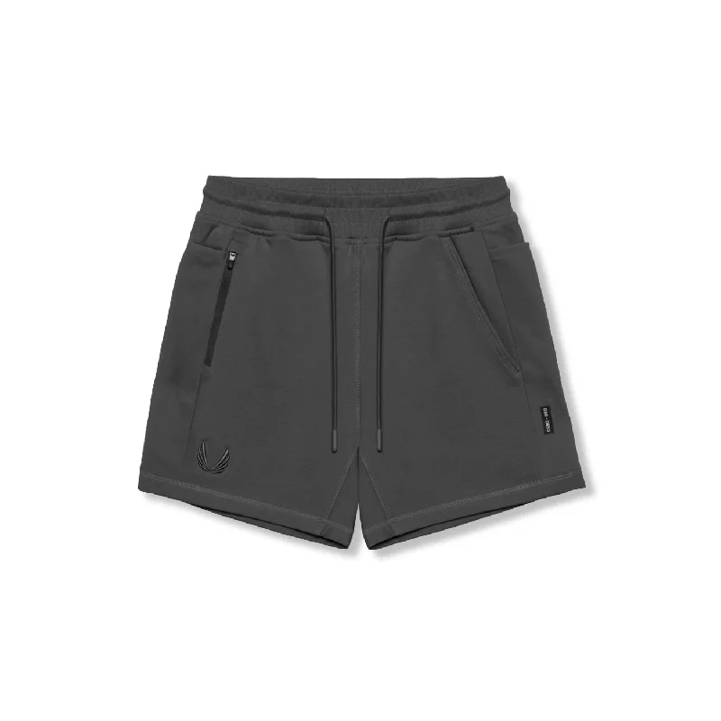 Men's pleated front twill shorts for a classic and sophisticated appearance 0867. Tech-Terry™ Sidelock Sweat Short - Space Grey Men's pleated front twill shorts for a classic and sophisticated appearance 0867. Tech-Terry™ Sidelock Sweat Short - Space Grey