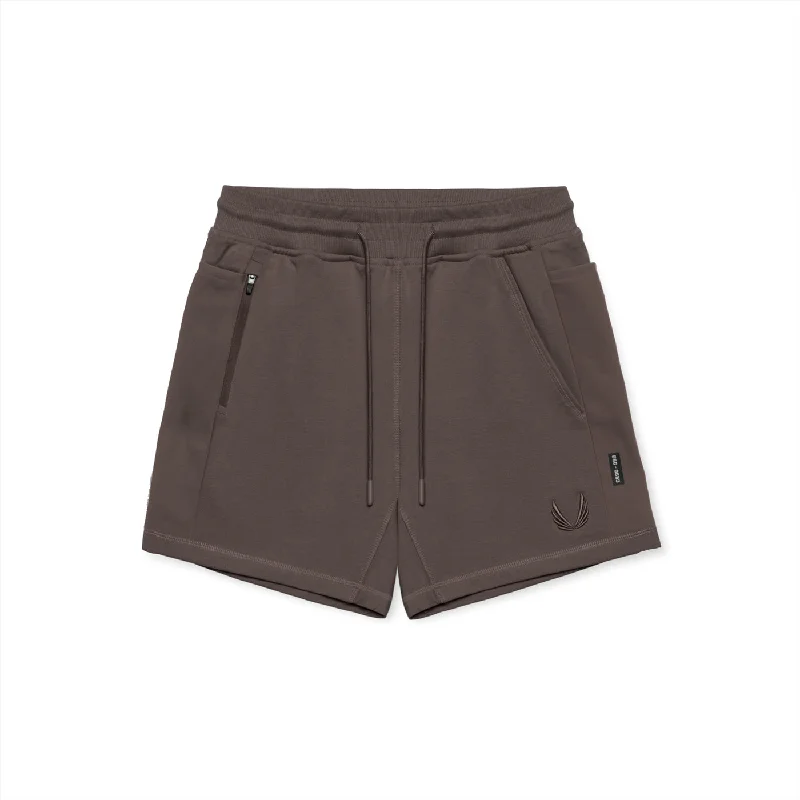 Men's plaid pattern wool blend shorts for a preppy fall style 0867. Tech-Terry™ Sidelock Sweat Short - Deep Taupe Men's plaid pattern wool blend shorts for a preppy fall style 0867. Tech-Terry™ Sidelock Sweat Short - Deep Taupe