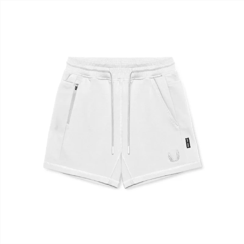 Men's distressed cotton shorts for a bohemian - inspired style 0867. Tech-Terry™ Sidelock Sweat Short - White Men's distressed cotton shorts for a bohemian - inspired style 0867. Tech-Terry™ Sidelock Sweat Short - White