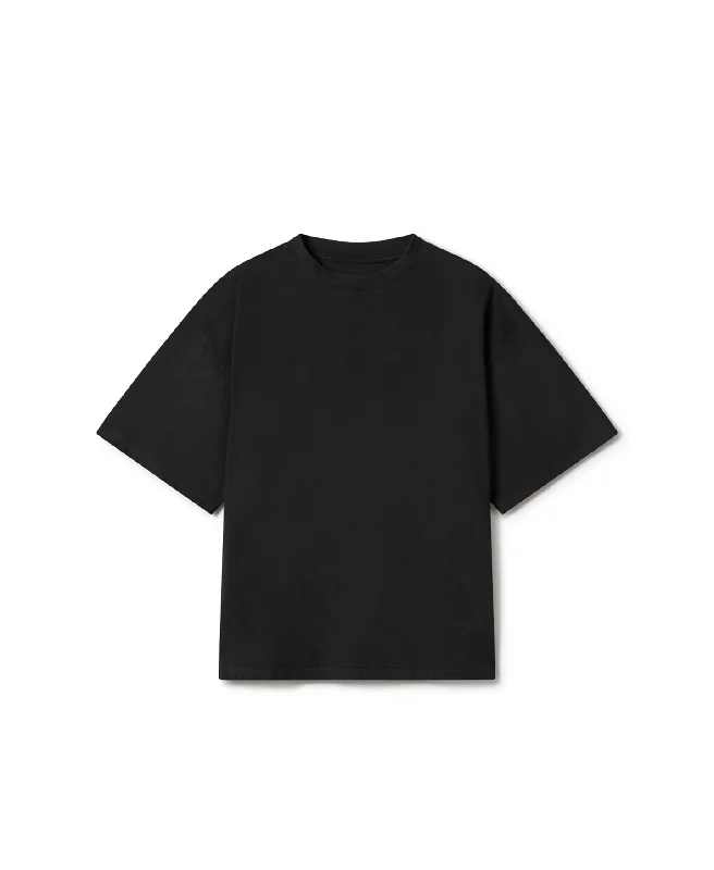 Men's long - sleeve henley t - shirts with button - down plackets180 GSM 'Jet Black' T-Shirt Men's long - sleeve henley t - shirts with button - down plackets180 GSM 'Jet Black' T-Shirt