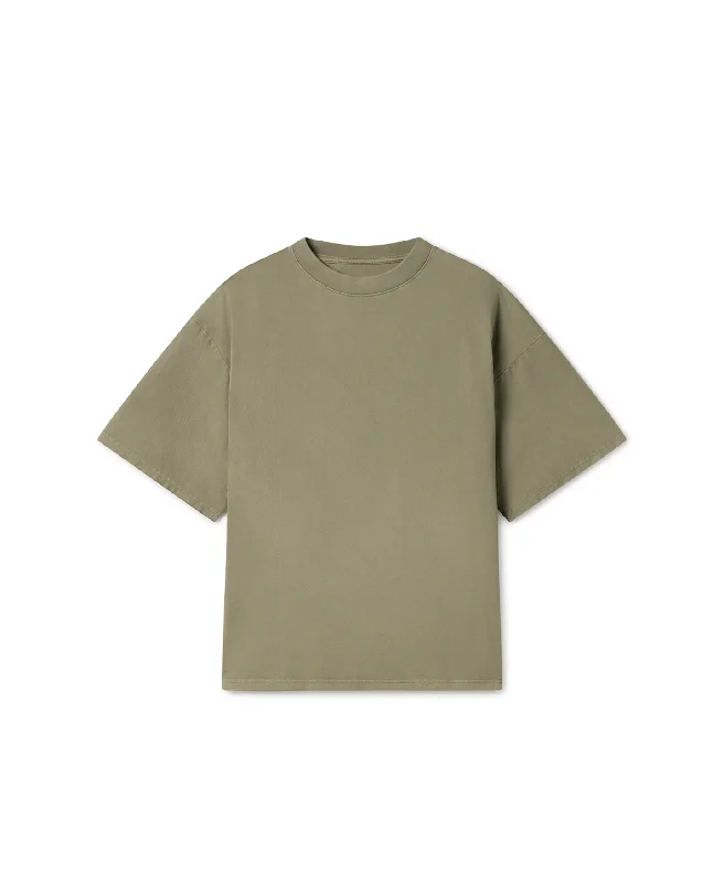 Men's smart - casual checkered t - shirts for semi - formal occasions180 GSM 'Vintage Olive' T-Shirt Men's smart - casual checkered t - shirts for semi - formal occasions180 GSM 'Vintage Olive' T-Shirt