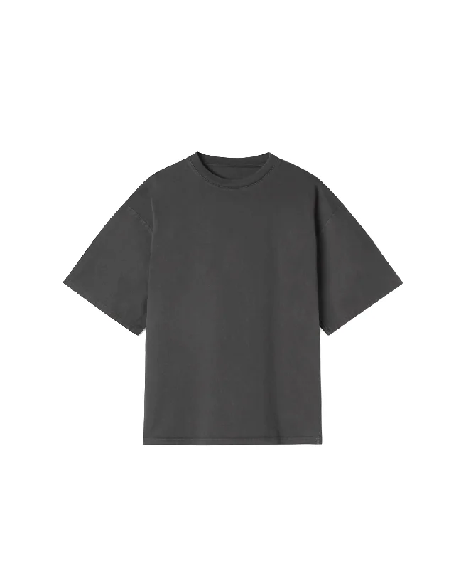 Men's short - sleeve linen t - shirts for summer beach outings300 GSM 'Anthracite' T-Shirt Men's short - sleeve linen t - shirts for summer beach outings300 GSM 'Anthracite' T-Shirt