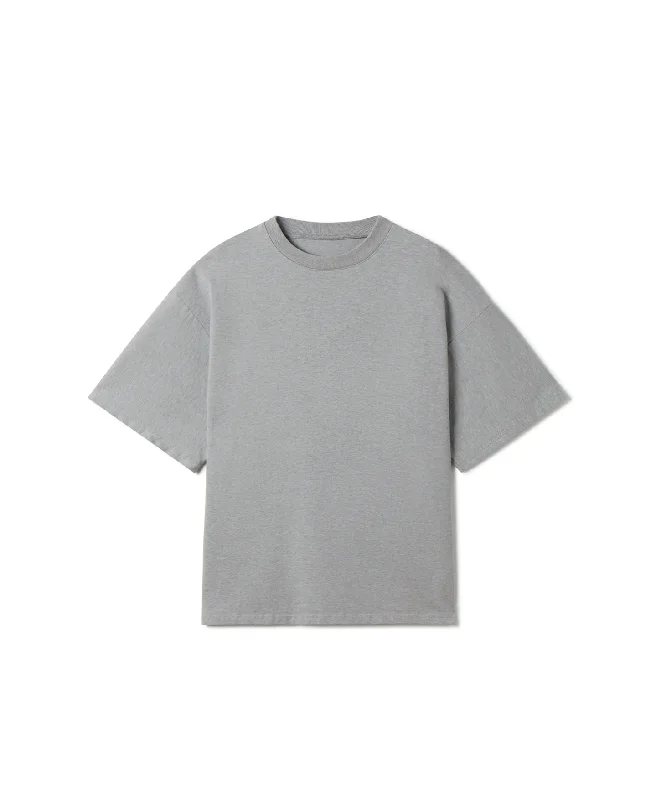 Men's v - neck muscle t - shirts for a body - building aesthetic300 GSM 'Heather Gray' T-Shirt