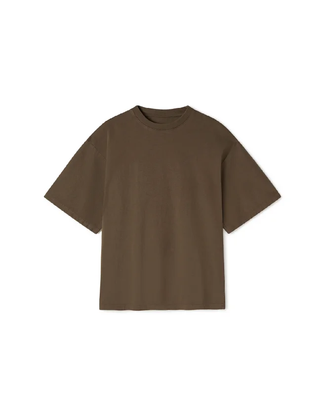 Men's thermal t - shirts with a high - neck design for cold weather300 GSM 'Mocha Brown' T-Shirt Men's thermal t - shirts with a high - neck design for cold weather300 GSM 'Mocha Brown' T-Shirt