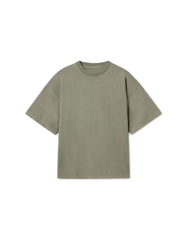 Men's slim - fit graphic t - shirts with vintage rock band prints300 GSM 'Vintage Olive Green' T-Shirt Men's slim - fit graphic t - shirts with vintage rock band prints300 GSM 'Vintage Olive Green' T-Shirt