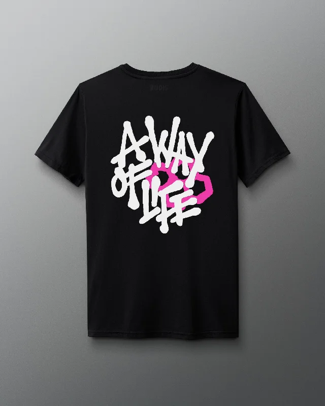 Men's lightweight performance t - shirts for running marathonsA Way of Life Spray T-Shirt Men's lightweight performance t - shirts for running marathonsA Way of Life Spray T-Shirt