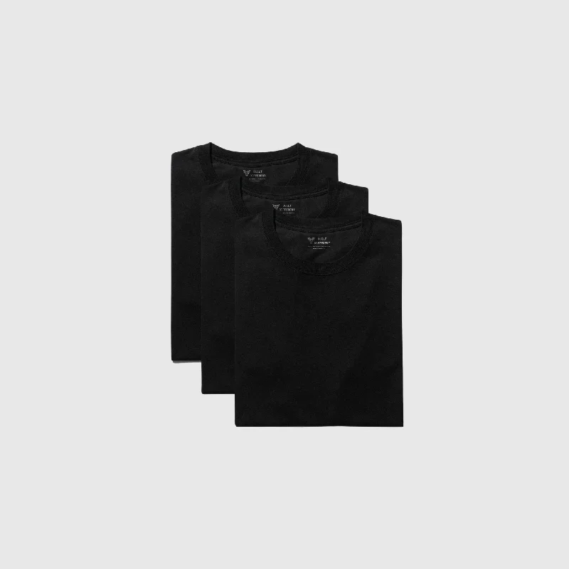 Men's lightweight performance t - shirts for running marathonsAll Black 3-Pack