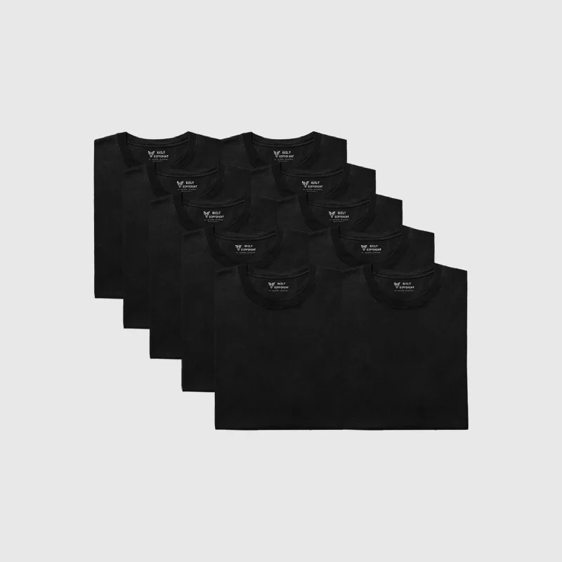 Men's antimicrobial t - shirts for odor - free freshness during travelAll Black Crew 10-Pack Men's antimicrobial t - shirts for odor - free freshness during travelAll Black Crew 10-Pack