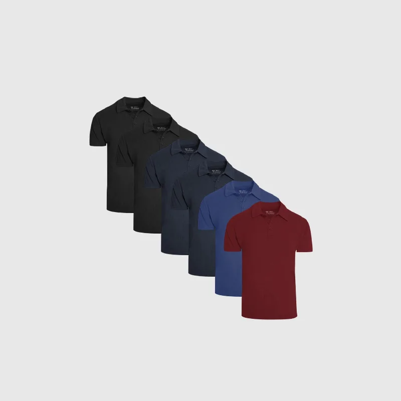 Men's tie - dye t - shirts with a bohemian styleAutumn Polo 6-Pack