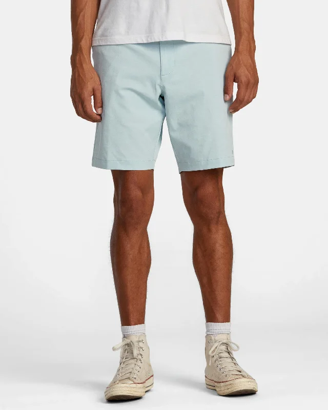 Men's high - waisted swim shorts with UPF protection for beach vacations Back In Hybrid 19" Shorts - Blue Haze Men's high - waisted swim shorts with UPF protection for beach vacations Back In Hybrid 19" Shorts - Blue Haze