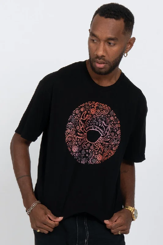 Men's short - sleeve linen t - shirts for summer beach outingsBanang (Mudcrab) Black Cotton Crew Neck Unisex T-Shirt Men's short - sleeve linen t - shirts for summer beach outingsBanang (Mudcrab) Black Cotton Crew Neck Unisex T-Shirt