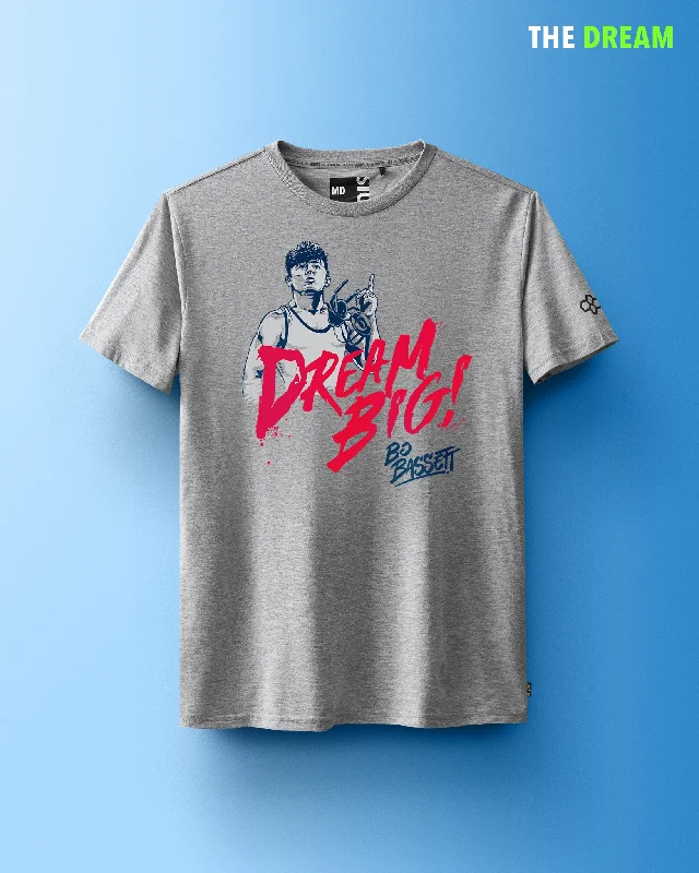 Men's printed Hawaiian t - shirts for tropical vacationsBo Bassett Dream Big T-Shirt Men's printed Hawaiian t - shirts for tropical vacationsBo Bassett Dream Big T-Shirt