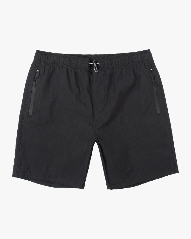 Men's elastic waistband lounge shorts for lazy weekends at home Brodie 2 17" Hybrid Shorts - Black Men's elastic waistband lounge shorts for lazy weekends at home Brodie 2 17" Hybrid Shorts - Black