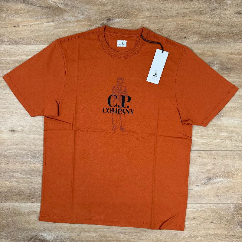 Men's v - neck muscle t - shirts for a body - building aestheticC.P. Company British Sailor T-Shirt in Bombay Brown Men's v - neck muscle t - shirts for a body - building aestheticC.P. Company British Sailor T-Shirt in Bombay Brown