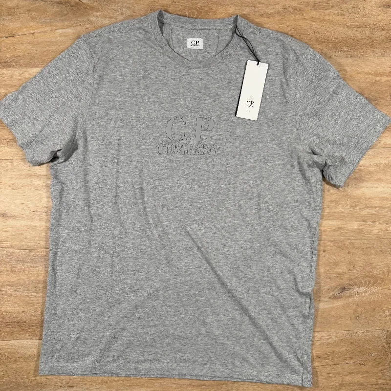 Men's distressed denim - look t - shirts with a rugged appealC.P. Company Jersey 30/1 T-Shirt in Grey Men's distressed denim - look t - shirts with a rugged appealC.P. Company Jersey 30/1 T-Shirt in Grey