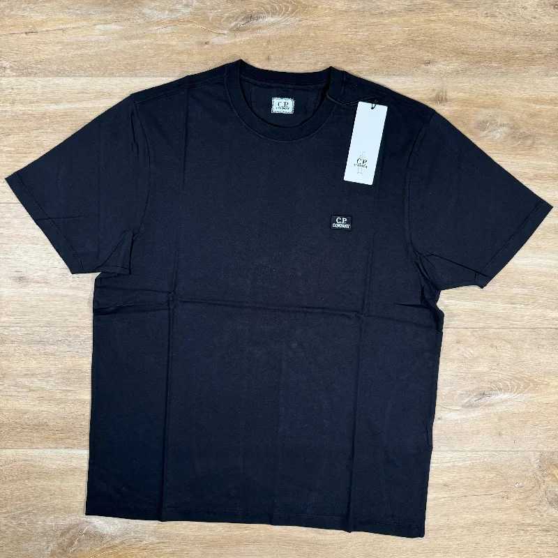 Men's ribbed t - shirts with a textured finish for added styleC.P. Company Logo Patch T-Shirt in Black Men's ribbed t - shirts with a textured finish for added styleC.P. Company Logo Patch T-Shirt in Black