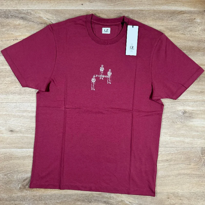 Men's polo t - shirts with a contrast collar for a preppy lookC.P. Company Relaxed Graphic T-Shirt in Red Bud Men's polo t - shirts with a contrast collar for a preppy lookC.P. Company Relaxed Graphic T-Shirt in Red Bud