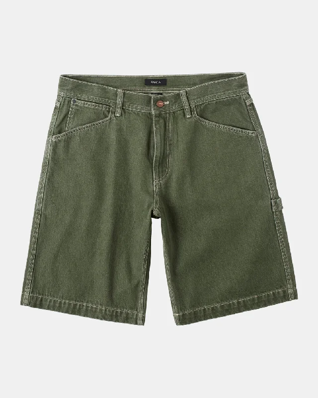 Men's drawstring casual linen shorts for a laid - back summer look Chainmail Denim Shorts - Cactus Wash Men's drawstring casual linen shorts for a laid - back summer look Chainmail Denim Shorts - Cactus Wash