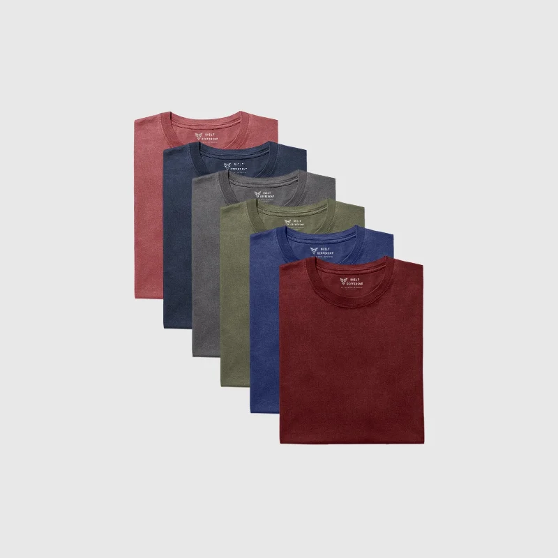 Men's eco - friendly recycled t - shirts for sustainable fashion choicesColour 6-Pack Men's eco - friendly recycled t - shirts for sustainable fashion choicesColour 6-Pack
