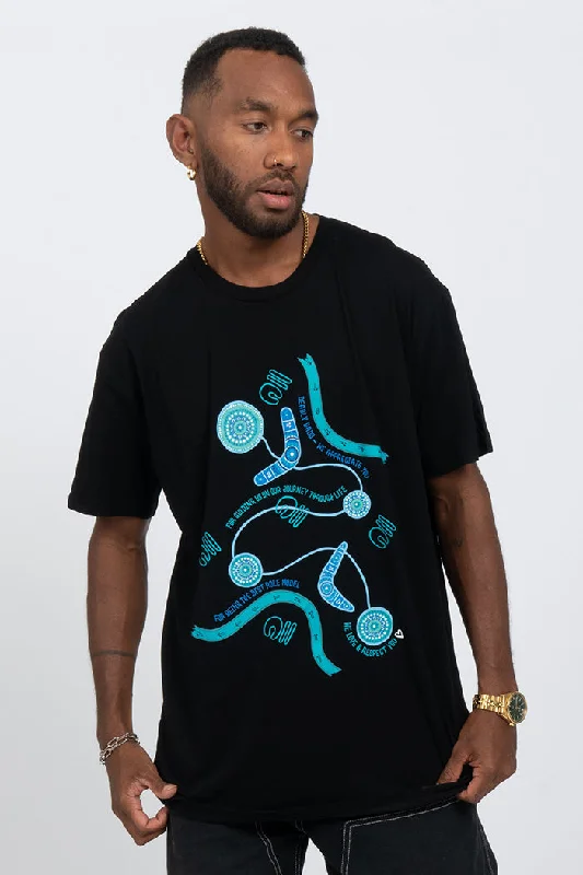 Men's ribbed t - shirts with a textured finish for added styleDeadly Dads Black Cotton Crew Neck Unisex T-Shirt Men's ribbed t - shirts with a textured finish for added styleDeadly Dads Black Cotton Crew Neck Unisex T-Shirt