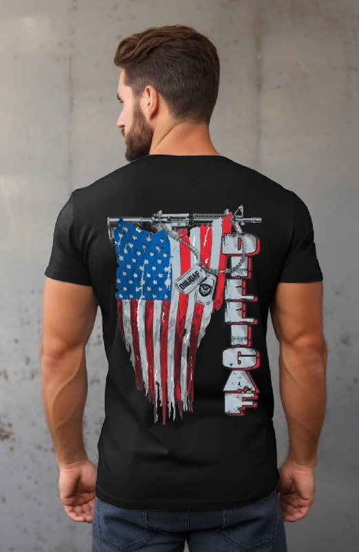 Men's printed Hawaiian t - shirts for tropical vacationsAmerican Warfare