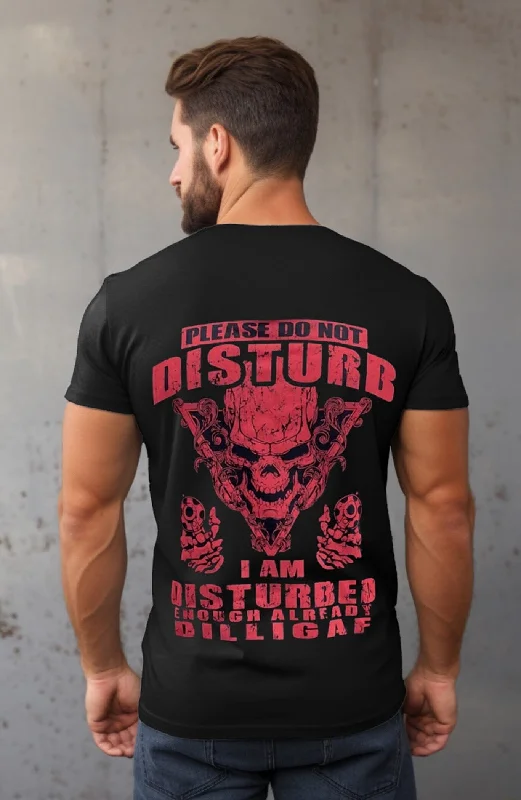 Men's short - sleeve linen t - shirts for summer beach outingsDisturbed Enough T-Shirt Men's short - sleeve linen t - shirts for summer beach outingsDisturbed Enough T-Shirt