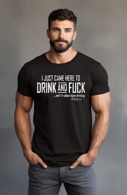 Men's UV - protection t - shirts for outdoor activities in the sunDrink and Fuck T-Shirt Men's UV - protection t - shirts for outdoor activities in the sunDrink and Fuck T-Shirt