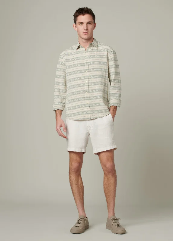 Men's plaid pattern wool blend shorts for a preppy fall style   EMERSON LINEN SHORT