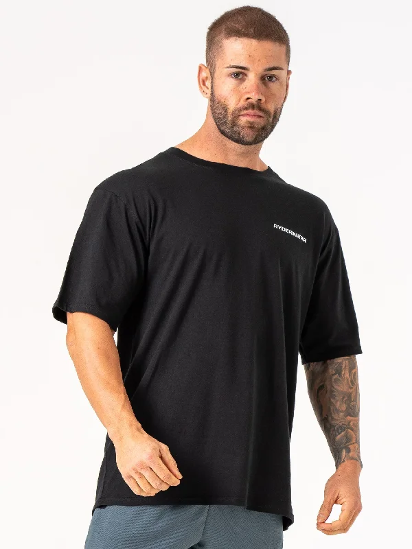 Men's lightweight performance t - shirts for running marathonsEnergy Oversized T-Shirt - Black Men's lightweight performance t - shirts for running marathonsEnergy Oversized T-Shirt - Black