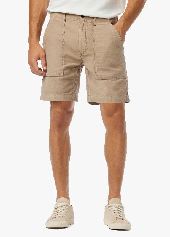 Men's plaid pattern wool blend shorts for a preppy fall style   FATIGUE SHORT