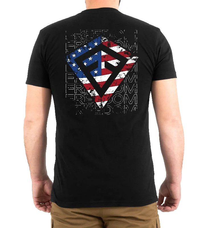 Men's smart - casual checkered t - shirts for semi - formal occasionsFlag Spear T-Shirt Men's smart - casual checkered t - shirts for semi - formal occasionsFlag Spear T-Shirt