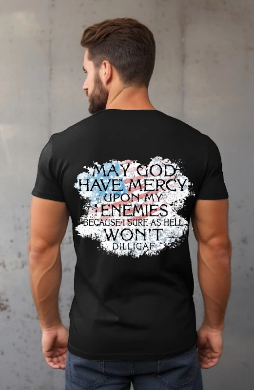 Men's smart - casual checkered t - shirts for semi - formal occasionsGod have mercy T-shirt Men's smart - casual checkered t - shirts for semi - formal occasionsGod have mercy T-shirt