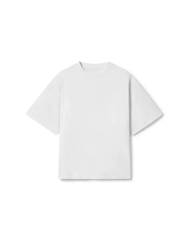 Men's mock - neck t - shirts with a modern and sleek style180 GSM 'Pure White' T-Shirt Men's mock - neck t - shirts with a modern and sleek style180 GSM 'Pure White' T-Shirt
