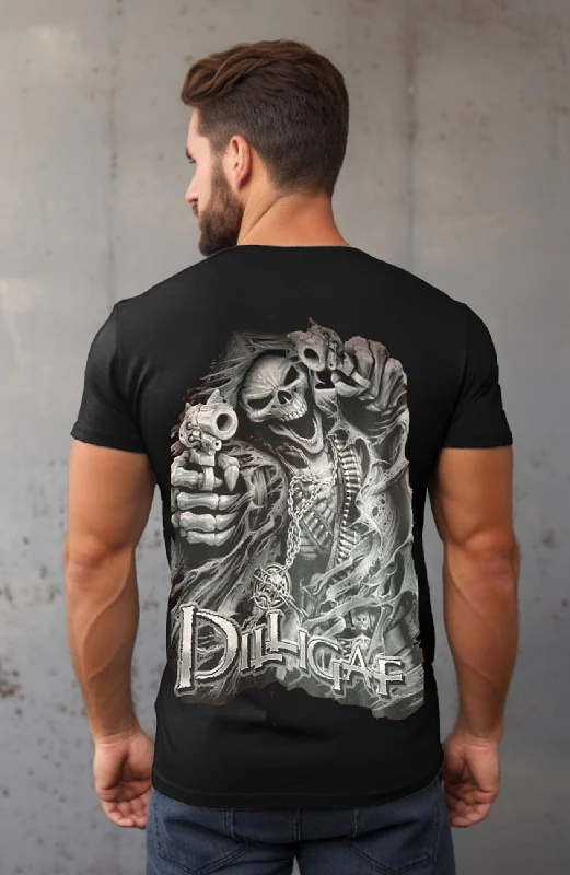 Men's short - sleeve linen t - shirts for summer beach outingsGunned Down Bitch