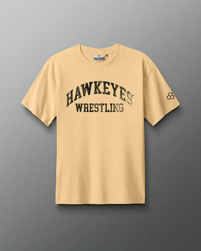 Men's organic cotton crew - neck t - shirts for everyday comfortHawkeyes Wrestling Vintage Arch Heavyweight T-Shirt Men's organic cotton crew - neck t - shirts for everyday comfortHawkeyes Wrestling Vintage Arch Heavyweight T-Shirt