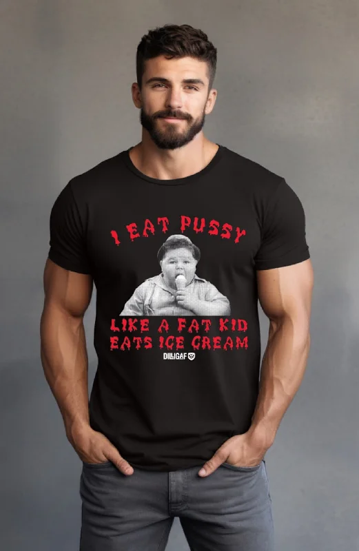 Men's moisture - wicking athletic t - shirts for intense workoutsI Eat Ice Cream