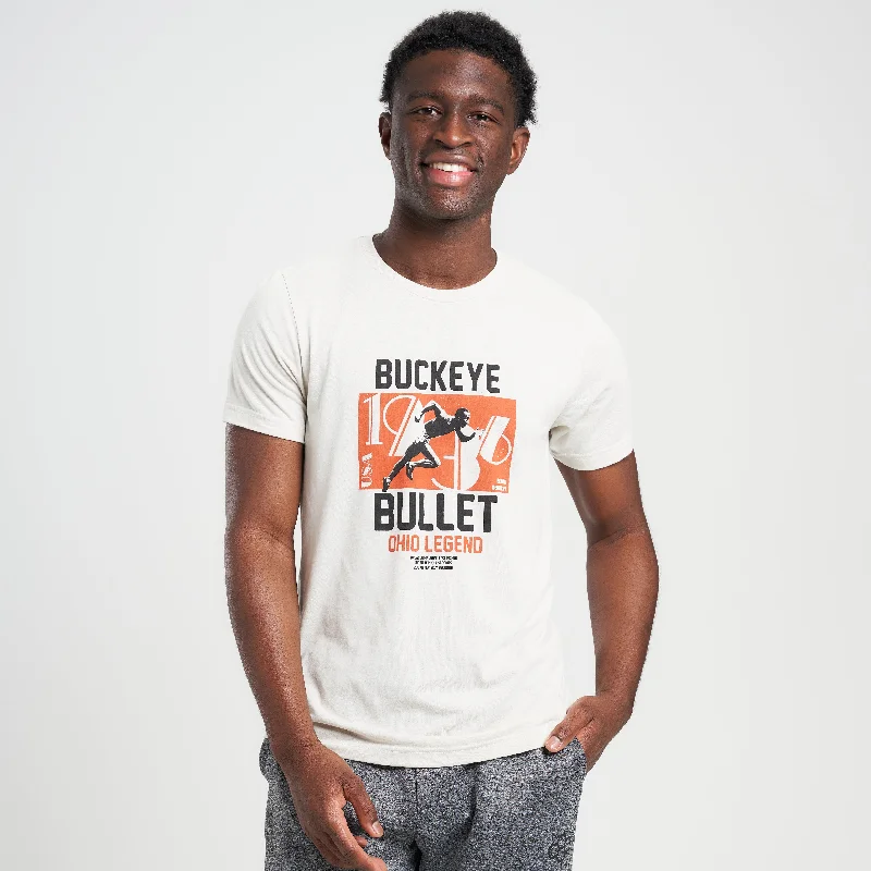 Men's antimicrobial t - shirts for odor - free freshness during travelJesse Owens Buckeye Bullet T-Shirt Men's antimicrobial t - shirts for odor - free freshness during travelJesse Owens Buckeye Bullet T-Shirt