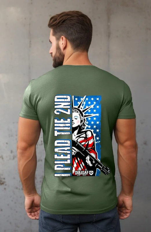 Men's lightweight performance t - shirts for running marathonsLady Liberty Plead the 2nd T-shirt Men's lightweight performance t - shirts for running marathonsLady Liberty Plead the 2nd T-shirt