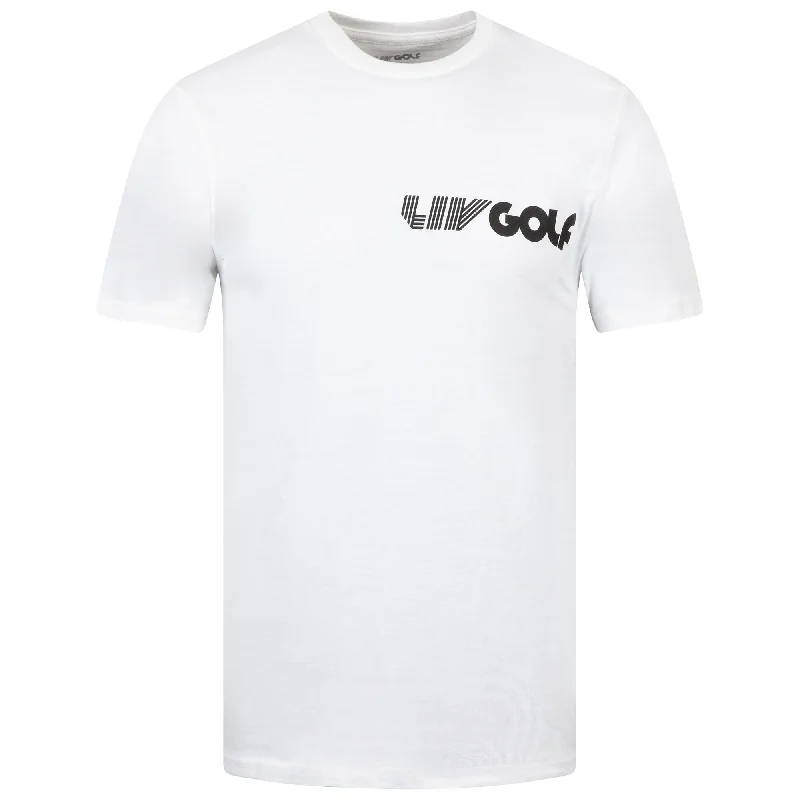 Men's short - sleeve linen t - shirts for summer beach outingsLIV Golf | Youth Tee - White Men's short - sleeve linen t - shirts for summer beach outingsLIV Golf | Youth Tee - White