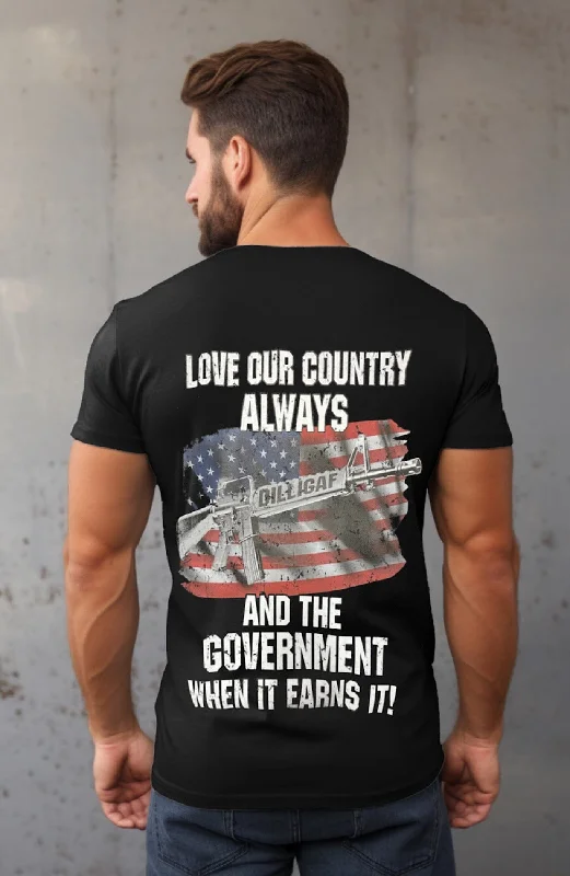 Men's lightweight performance t - shirts for running marathonsLove our country T-Shirt Men's lightweight performance t - shirts for running marathonsLove our country T-Shirt