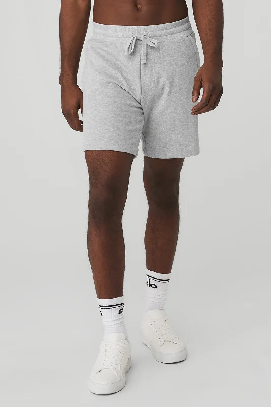 Men's pleated front twill shorts for a classic and sophisticated appearance   Chill Short - Athletic Heather Grey