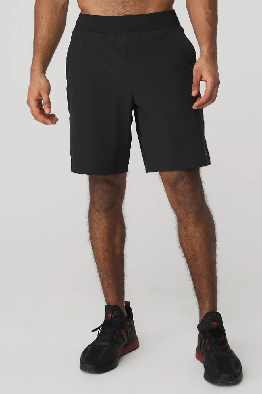Men's button - fly denim work shorts for durability on the job 9" Repetition Short - Black Men's button - fly denim work shorts for durability on the job 9" Repetition Short - Black