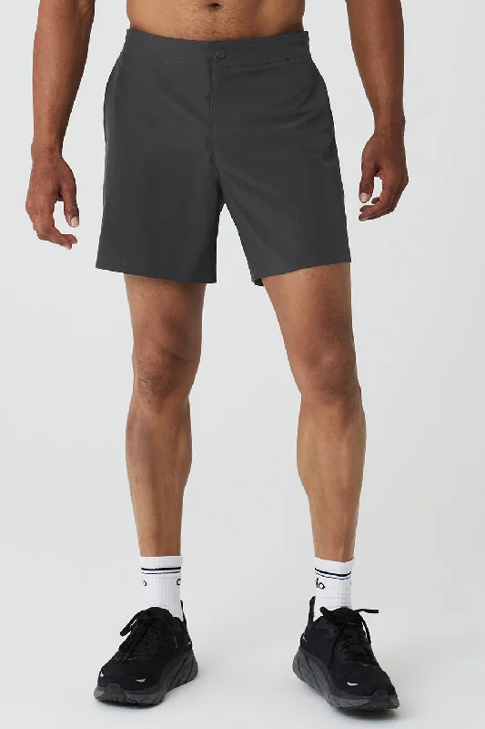 Men's drawstring casual linen shorts for a laid - back summer look 7'' Sport Short - Anthracite Men's drawstring casual linen shorts for a laid - back summer look 7'' Sport Short - Anthracite