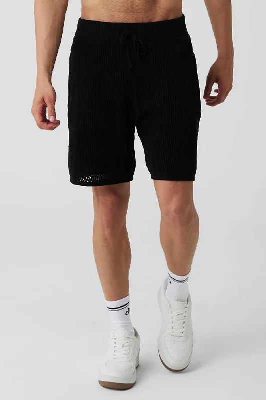 Men's neon - colored athletic shorts for high - visibility workouts Open-Knit Short - Black Men's neon - colored athletic shorts for high - visibility workouts Open-Knit Short - Black