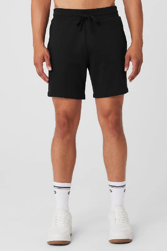 Men's side - stripe track shorts for a sporty running look   Chill Short - Black