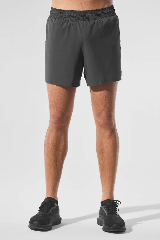 Men's moisture - wicking performance shorts for sweaty outdoor activities 5" Adapt Running Short - Anthracite Men's moisture - wicking performance shorts for sweaty outdoor activities 5" Adapt Running Short - Anthracite