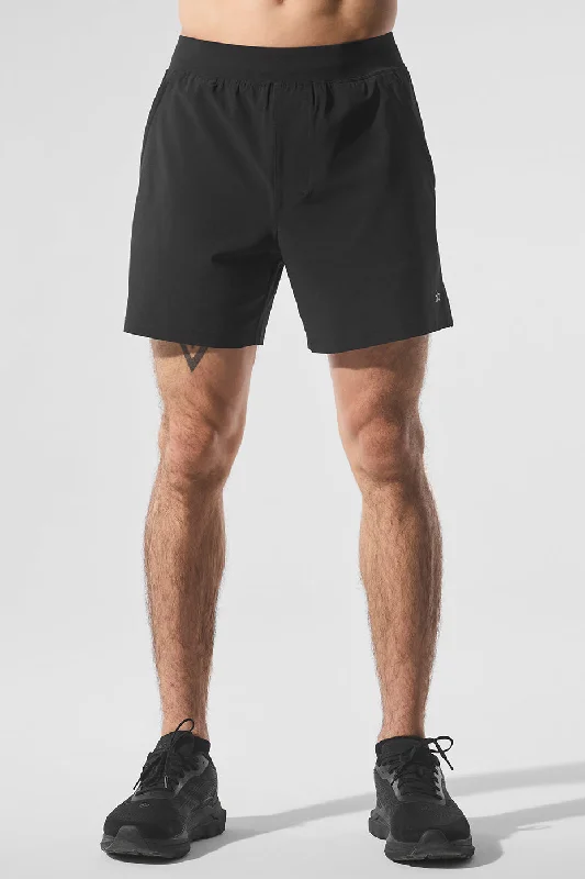 Men's neon - colored athletic shorts for high - visibility workouts 5" Repetition Short - Black Men's neon - colored athletic shorts for high - visibility workouts 5" Repetition Short - Black