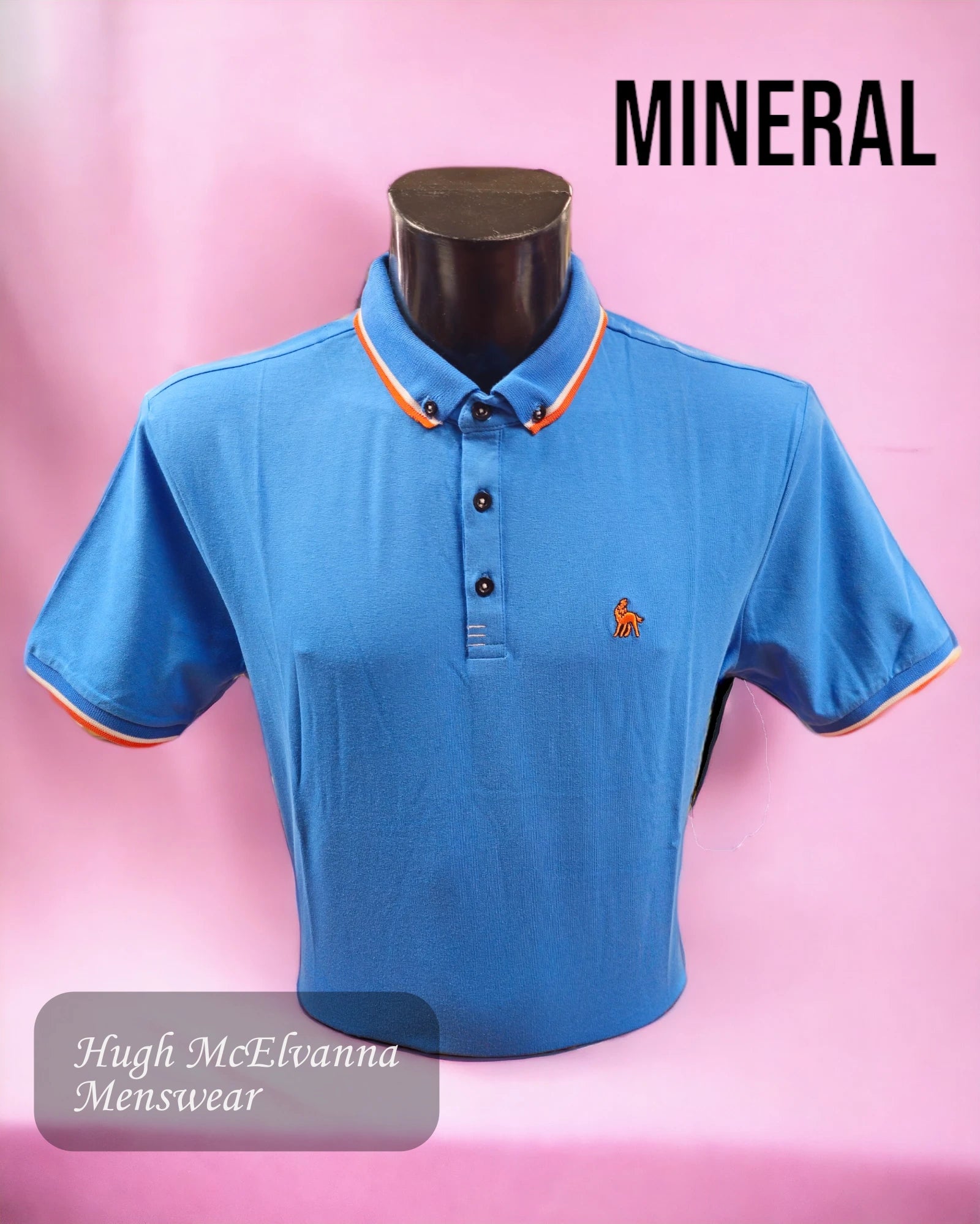 Men's slim - fit graphic t - shirts with vintage rock band printsMARACA Azore Blue Stretch Polo Men's slim - fit graphic t - shirts with vintage rock band printsMARACA Azore Blue Stretch Polo