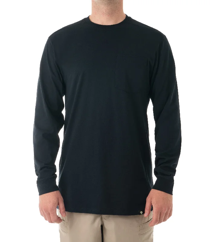 Men's smart - casual checkered t - shirts for semi - formal occasionsMen's Tactix Cotton Long Sleeve T-Shirt with Chest Pocket Men's smart - casual checkered t - shirts for semi - formal occasionsMen's Tactix Cotton Long Sleeve T-Shirt with Chest Pocket