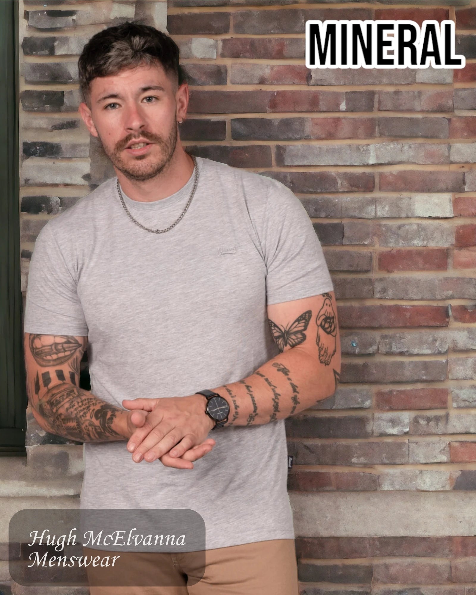 Men's UV - protection t - shirts for outdoor activities in the sunMineral GLOCK Grey Marl T-Shirt Men's UV - protection t - shirts for outdoor activities in the sunMineral GLOCK Grey Marl T-Shirt